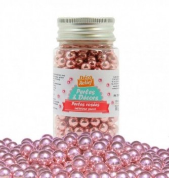 Pink pearls inside sugar