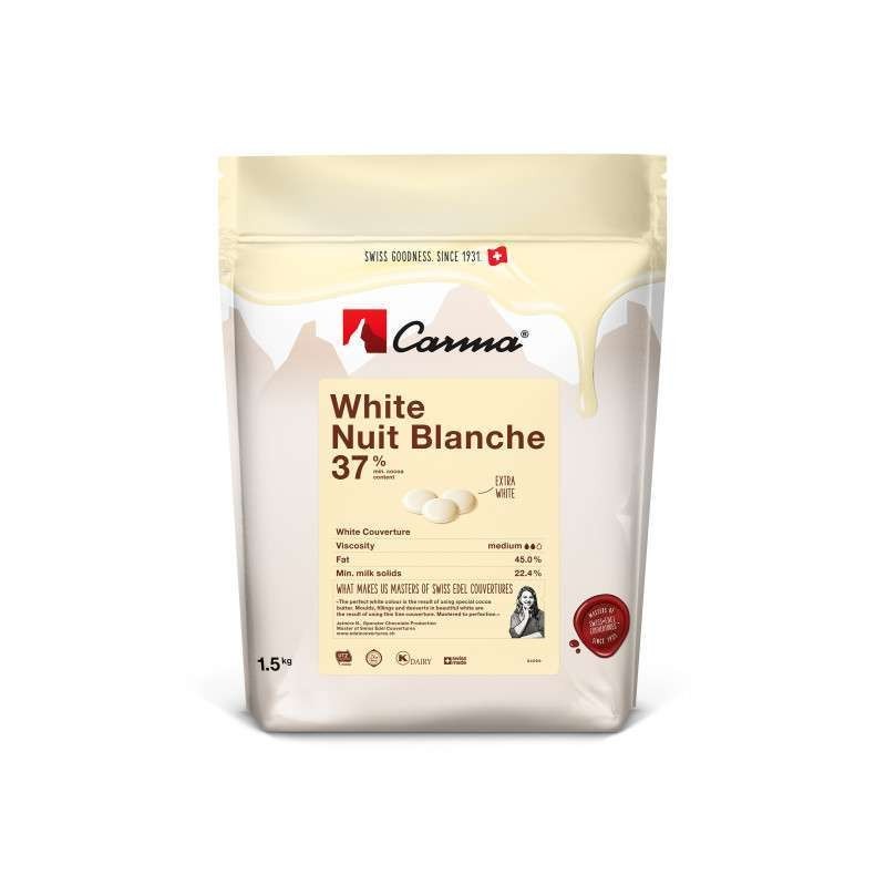 Chocolat de couverture 1,5kg Carma - Nuit blanche 37% Cacao