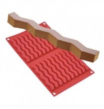 Moule silicone barre zigzag