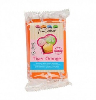 Pâte à Sucre Orange Tigre - FunCakes - 250g
