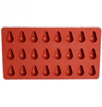 Fruit Jelly Silicone Mould - 24 Big Pears (40x26x15mm)