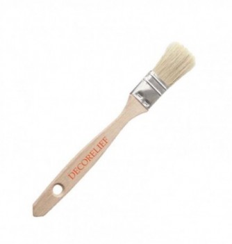 Flat Brush with Natural Silk Bristles 25mm