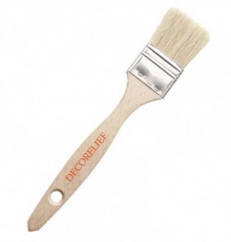 Flat Brush with Natural Silk Bristles 40mm