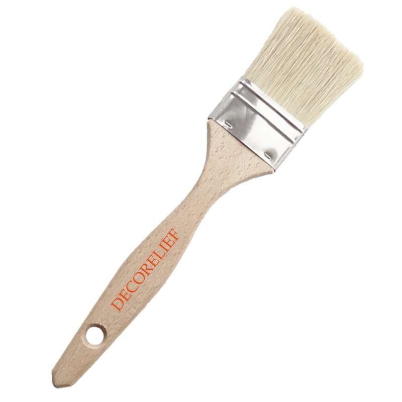 Flat Brush with Natural Silk Bristles 50mm