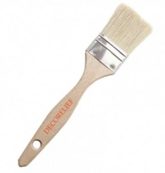 Flat Brush with Natural Silk Bristles 50mm