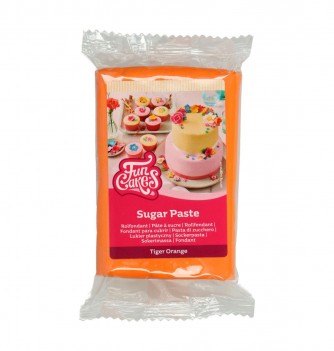 Pâte à Sucre Orange Tigre - FunCakes - 250g