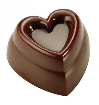 Chocolate mold - 21 Hearts 30x30x17 10 gr
