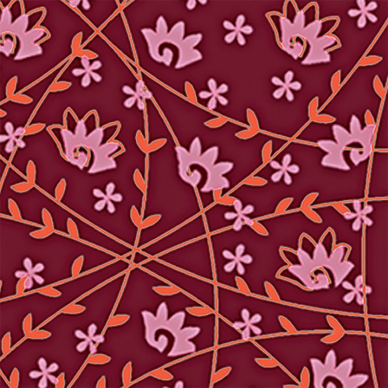 20 Chocolate Transfer Sheets - Pink Leaves 265x126mm