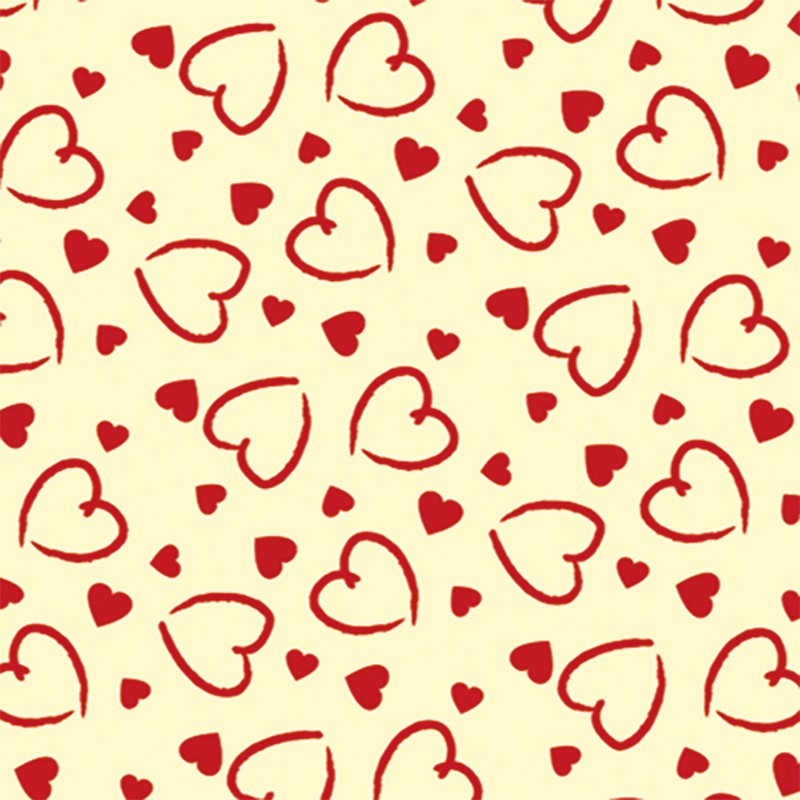 10 chocolate transfer sheets hearts