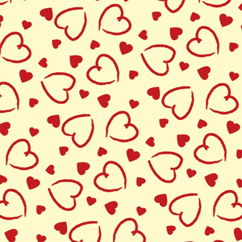 10 chocolate transfer sheets hearts