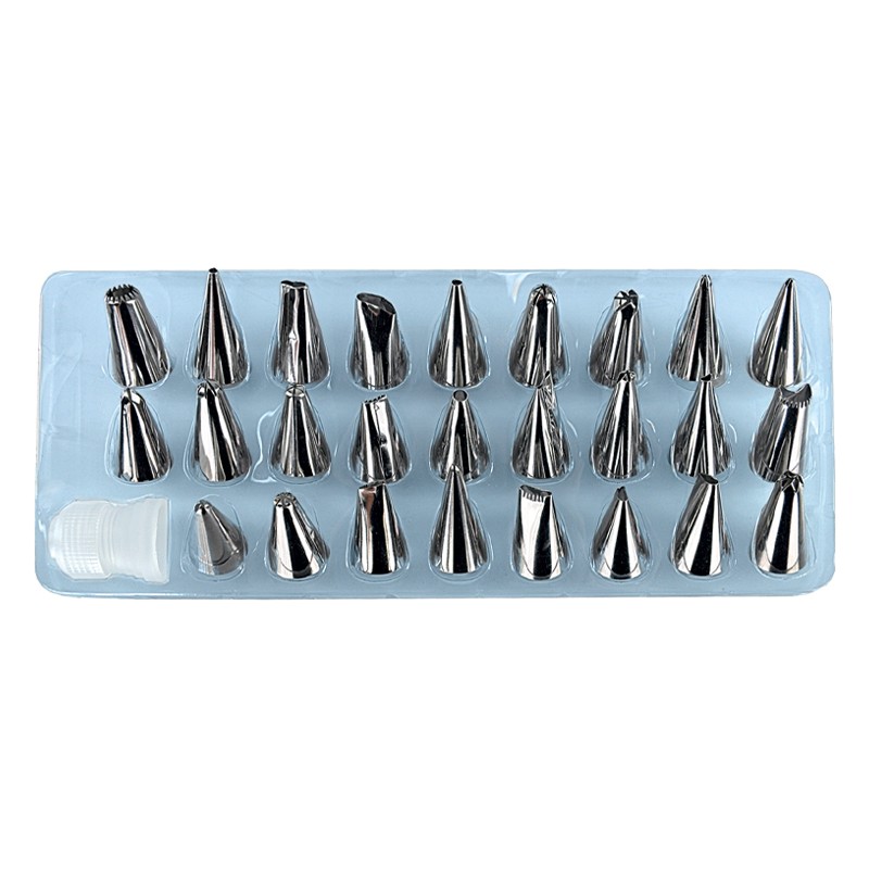 Kit 26 douilles pâtissières inox