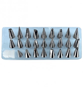 Kit 26 douilles pâtissières inox