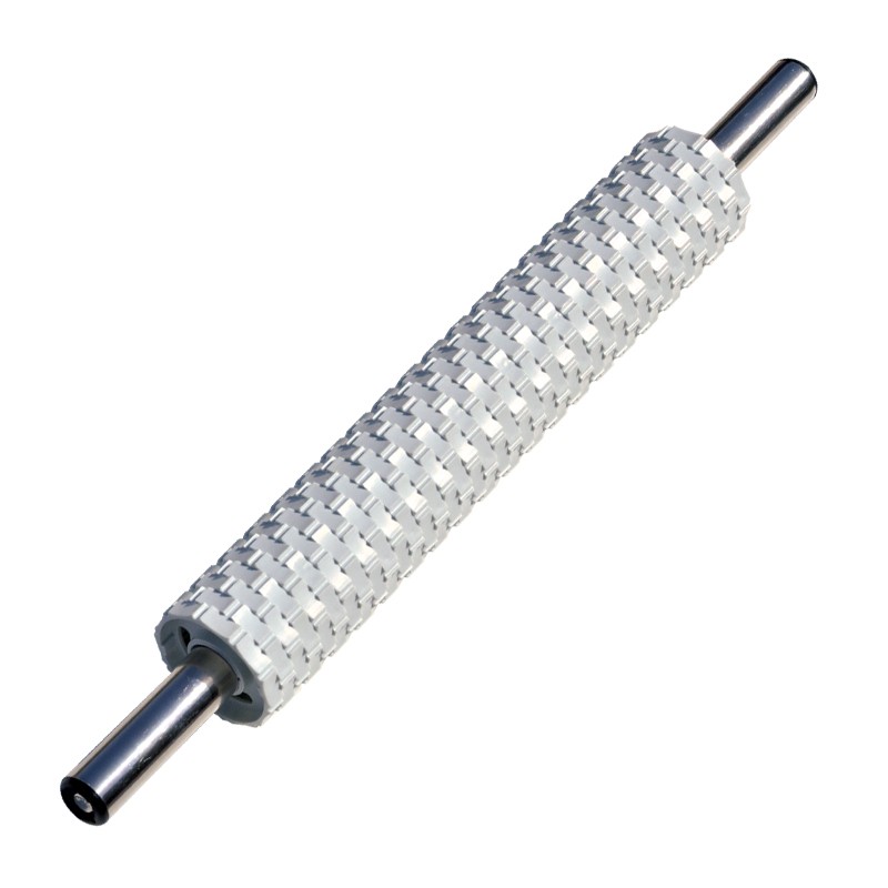 Basketry Printed Stainless Steel & ABS Rolling Pin