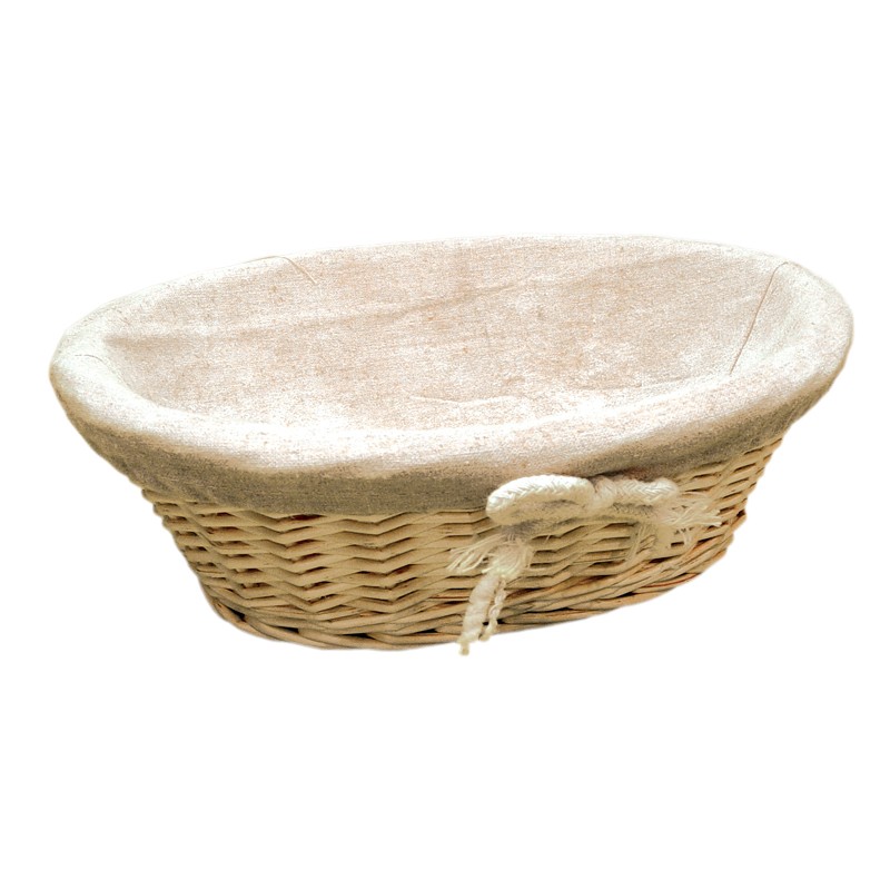 Basket bread oval with canvas 225x120x60mm