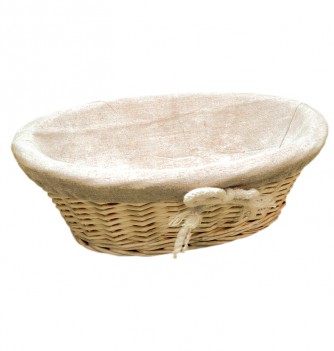 Basket bread oval with canvas 225x120x60mm