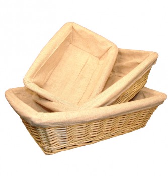 Basket rectangle with canvas 250x170x70mm