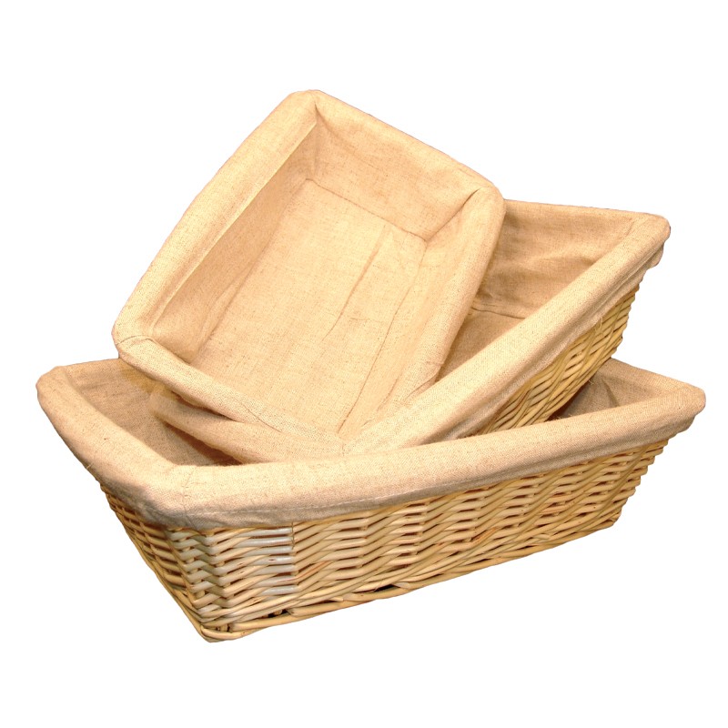 Basket rectangle with canvas 280x210x95mm