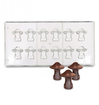 MOULE INJ CHAMPIGNONS 12pcs diam.3cm ht.3.5cm