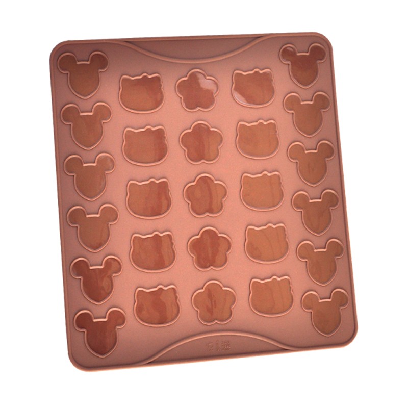 Silicone Mat - Special macarons - Mouse/Cat/Flower (290x260mm)