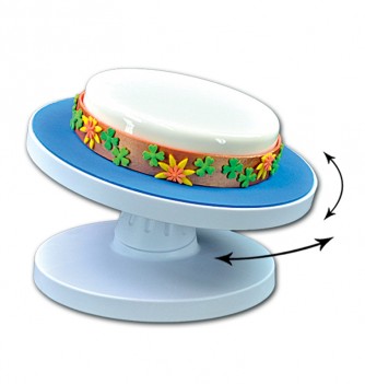 Cake display with turntable - H 12 cm diam. 28,5 cm