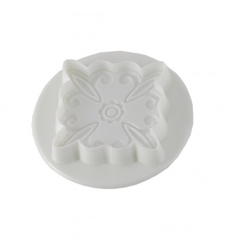 Pastry cutters - 2 Squares decorated Diam.45-60mm