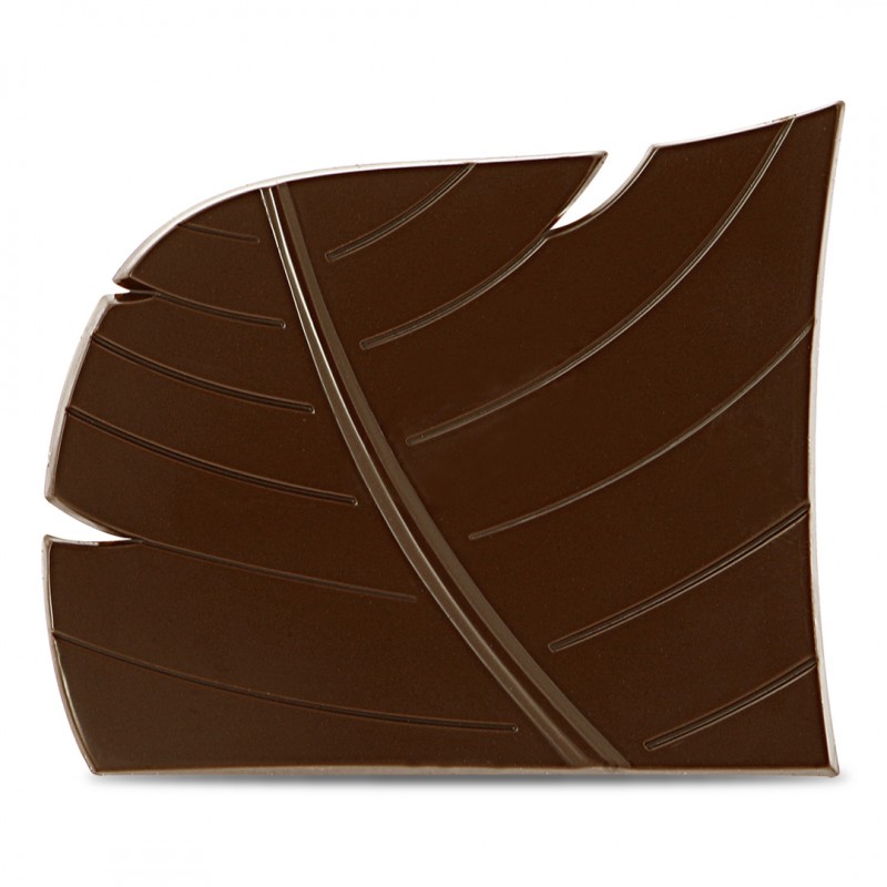 Plastic Mold for Yule Log End Cap - Leaf