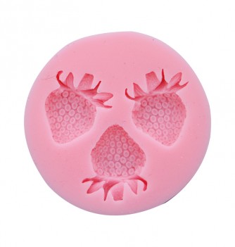 Moule Silicone Petites Fraises 3pcs 2cm