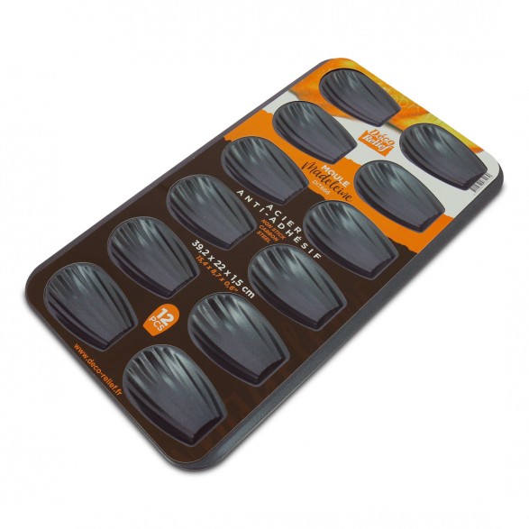 Moule madeleine antiadhérent 12 pcs