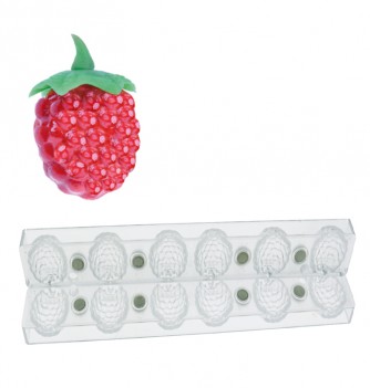 Moule chocolat 3D aimanté 6 framboises 27x32mm