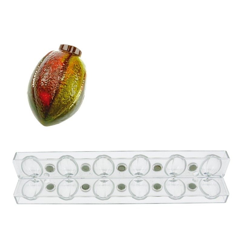 Magnetized Chocolate Mould - 3D Cocoa Bean (6pcs)