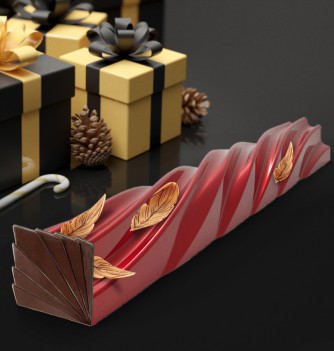 Long Yule Log Mould - Torsadée