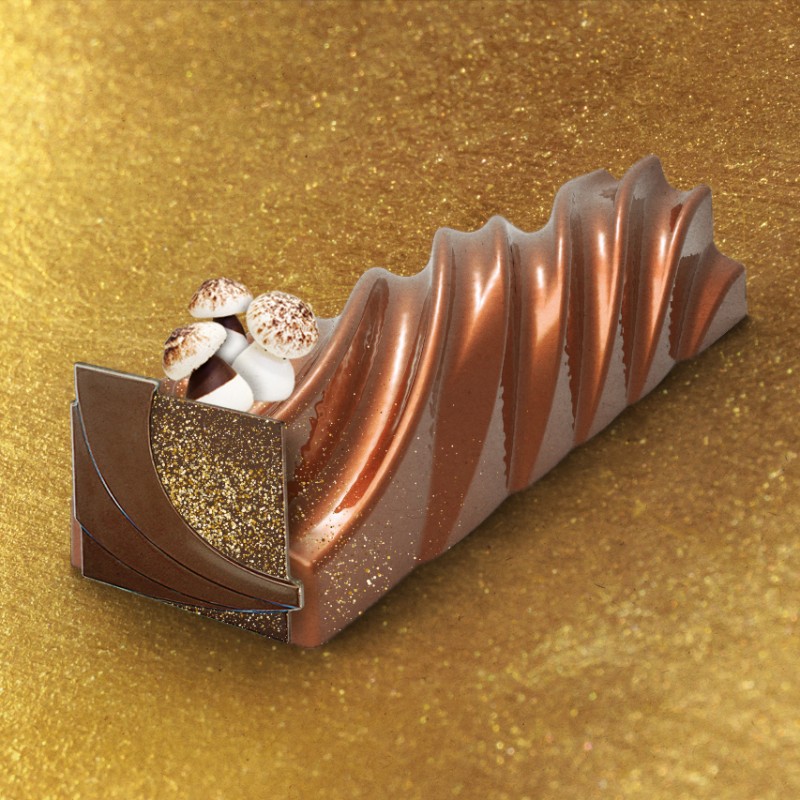 Small Yule Log Mould - Torsadée