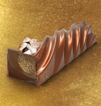 Moule Bûche Courte de Noël - Torsadée - x6