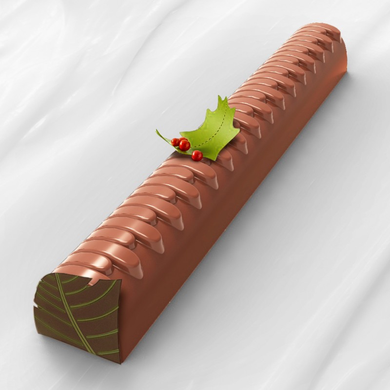 Long Yule Log Mould - Piano