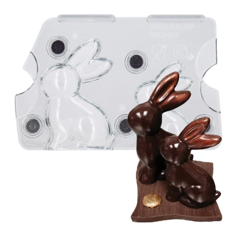 Chocolate Mould - Rabbit Duo