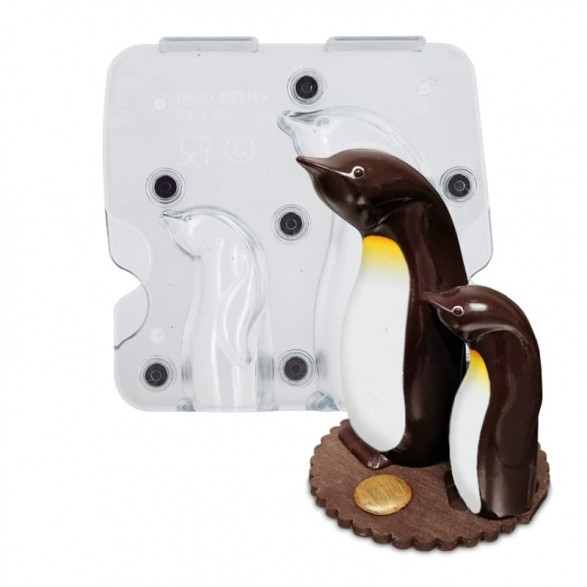 Moule chocolat pingouin aimanté