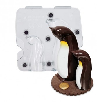 Moule chocolat pingouin aimanté