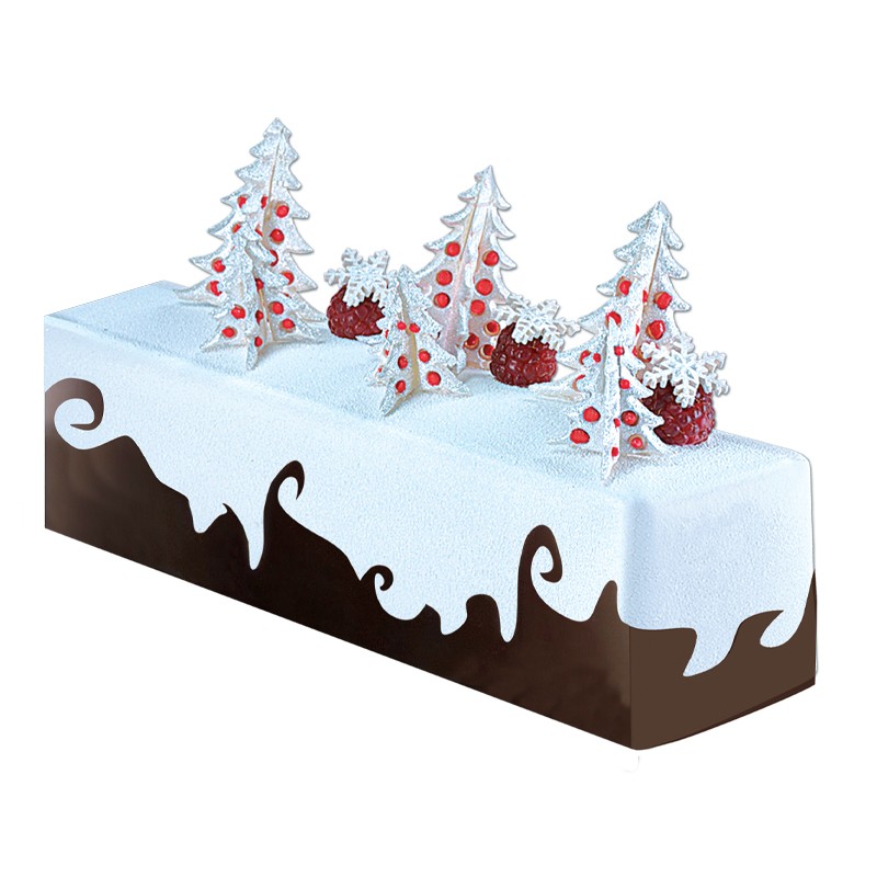 Yule Log Cake Mold in Plastic - Smooth Rectangular