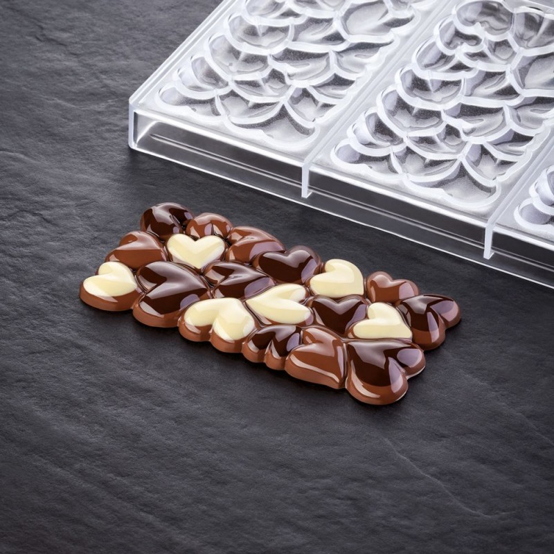 Eros Hearts Chocolate Bar Mould 100 g