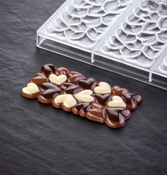 Eros Hearts Chocolate Bar Mould 100 g