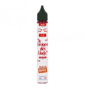 Crayon des chefs rouge pour décor à l'assiette et pâtisserie