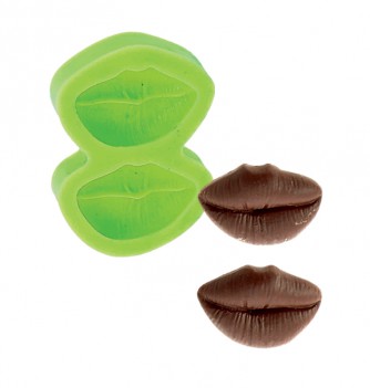 Silicone mold - lips 2 pcs