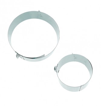 Cercle Ajustable en Inox - Ø 15 à 30cm - H 7,5cm