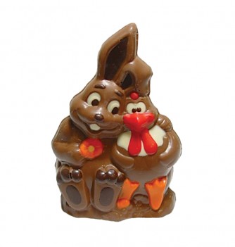 Moule chocolat Lapin et poule