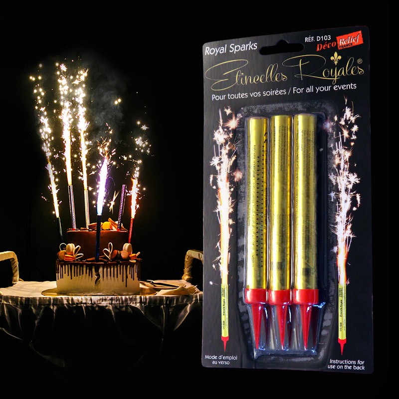 Generic bougies scintillantes d'anniversaire - birthday sparkling candle  lot de 6 à prix pas cher