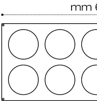 Professional Silicone Mould - 6 Disco