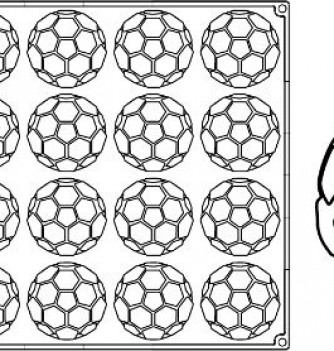 Professional Silicone Mould - 24 Half Soccer Ball