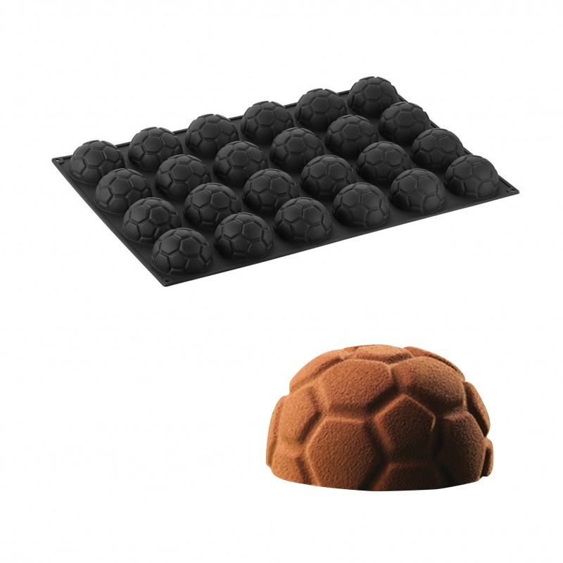 Professional Silicone Mould - 24 Half Soccer Ball