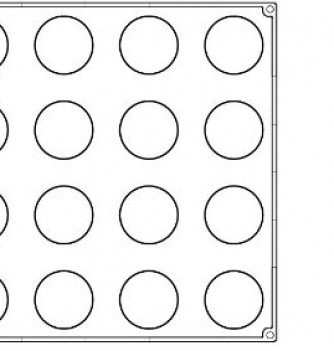 Professional Silicone Mould - 24 Cylinder