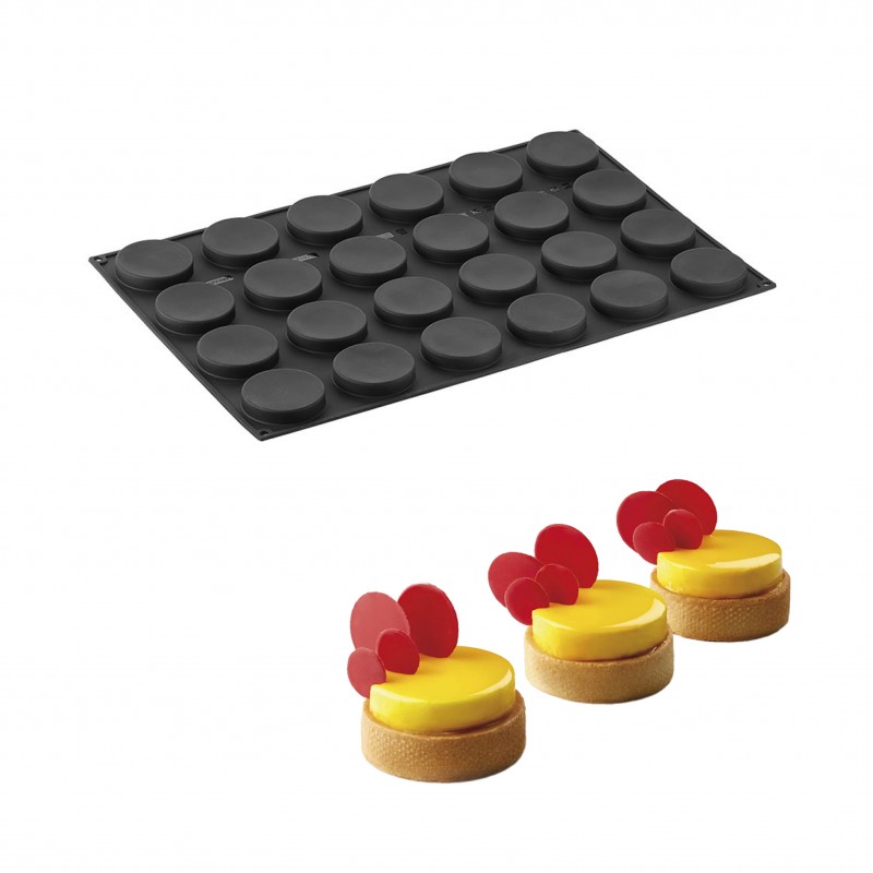 Silicone Moulds for Round Inserts (24pieces - 74x15mm)